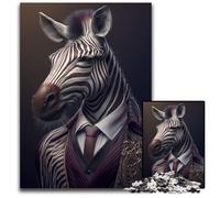 Puzzle 1000 pièces Fantaisie zèbre Fantaisie, Puzzle Difficile pour Adultes, Casse-tête Stimulant pour Adolescents, soirée de Jeux en Famille Amusante, 50x75cm