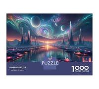Puzzle 1000 Pièces Fantasy Alien Landscape-3 Puzzle pour Adultes - Jeu De Réflexion - Décoration Parfaite - Cadeaux Uniques pour Anniversaires Et Noël 38x26cm/1000pcs