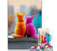 Puzzle 1000 pièces Fantasy Art Cat pour Adolescents, Cadeaux, Jouets de Jeu, Chaque pièce est Unique - Jeu Familial Stimulant et Amusant 50x75cm