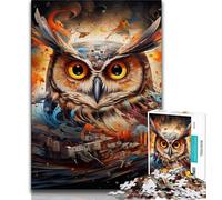 Puzzle 1000 pièces Fantasy Art Owl, Difficile à réaliser mais Amusant et Humoristique, Cadeau d'anniversaire, Cadeaux, Art Mural 38x26cm