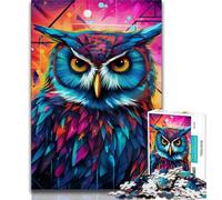 Puzzle 1000 pièces Fantasy Art Owl pour Adolescents et Adultes, Anti-Stress, défi Difficile, adapté à la décoration de Bureau 50x75cm