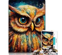Puzzle 1000 pièces Fantasy Art Owl pour Adolescents, Jeux éducatifs, décoration d'intérieur, à Offrir en Cadeau à Toute la Famille (38x26cm)