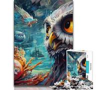 Puzzle 1000 pièces Fantasy Art Owl pour Adultes et Adolescents, Jeux Amusants, Chaque pièce est Unique - Jeu Familial Stimulant (38x26cm)