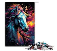Puzzle 1000 pièces Fantasy Beautiful Dark Horse pour Adultes Jeux de Famille en Bois 1000 pièces (75 x 50 cm)