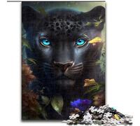 Puzzle 1000 pièces Fantasy Black Panther en Carton, Jeu interactif Familial, Cadeau Casse-tête, Jouet éducatif 1000 pièces(26x38cm)