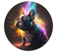 Puzzle 1000 pièces Fantasy Bulldog, Puzzle Rond 1000 pièces pour Adultes, décoration intérieure, entraînement cérébral et Cadeaux de Noël, 67,5 x 67,5 cm