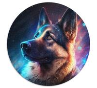 Puzzle 1000 pièces Fantasy Dog, Puzzle Rond 1000 pièces, Jeu interactif Familial, idéal pour Les Adolescents, Cadeau Casse-tête 67,5 x 67,5 cm