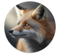 Puzzle 1000 pièces Fantasy Fox, Puzzle Rond 1000 pièces pour Adultes, Design Complexe pour Adolescents, décoration DIY et Divertissement Stimulant pour Le Cerveau 67,5 x 67,5 cm