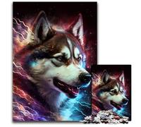 Puzzle 1000 pièces Fantasy Husky, Puzzle Difficile pour Adultes, idéal pour Les fêtes, Les Anniversaires et Les soirées de Jeux en Famille 26x38cm/10,23x14,96 Pouces.
