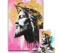 Puzzle 1000 pièces Fantasy Jesus pour Adolescents, Cadeau Amusant pour Les Vacances, Le soulagement du Stress et la Mort, 26x38cm