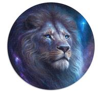 Puzzle 1000 pièces Fantasy Lion, Puzzle Rond 1000 pièces pour Adultes, décoration intérieure, entraînement cérébral et Cadeaux de Noël, 67,5 x 67,5 cm