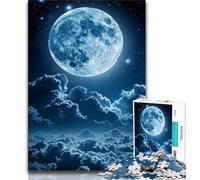 Puzzle 1000 pièces Fantasy Moon and Clouds Puzzles 1000 pièces pour Adolescents, Anti-Stress, défi Difficile, décoration d'intérieur Unique et Cadeaux 50x75cm