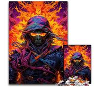Puzzle 1000 pièces Fantasy Ninja Japonais pour Adultes décoration dintérieur Jeu de réflexion pour Adolescents et Interaction familiale 1000 pièces (38 x 26 cm)