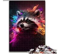 Puzzle 1000 pièces Fantasy Raton Laveur pour Adultes, Taille 38x26cm, pour la fête des mères, Les Anniversaires et Noël.