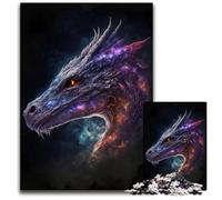 Puzzle 1000 pièces Fantasy Space Dragonb Puzzles en Papier Idéal pour Les Adolescents Collectionneurs Décoration idéale Cadeau de Voyage 1000 pièces (38 x 26 cm)