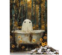 Puzzle 1000 pièces Fantôme dans la Baignoire pour Adultes, difficulté : renforce Les Relations Entre Les Membres de la Famille (38 x 26 cm)