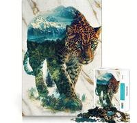Puzzle 1000 pièces Fantôme de la Jungle verdoyante Jeu de Concentration mentale sans Espace,Design ajusté,défi cérébral interactif pour la Maison (50x75cm)