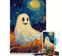 Puzzle 1000 pièces Fantôme Souriant dans Le Ciel Nocturne pour Adolescents, Jouet Intelligent, Passe-Temps à la Maison, découpe précise, Cadeau attentionné 38x52cm