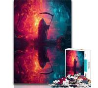 Puzzle 1000 pièces Faucheur de Lune de Sang pour Adultes et Adolescents, Jouet éducatif et décompressant, Cadeau du Père Noël Secret (38x26cm)