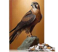 Puzzle 1000 Pièces Faucon Pèlerin Peinture à l'huile Puzzle en Papier, Convient aux Adultes et aux Plus de 18 ans, Jeu de Puzzle Familial, 38x26cm/1000 Pièces