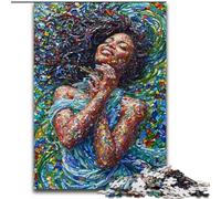 Puzzle 1000 pièces Femme Africaine pour Adolescents et Adultes, Aide Le Cerveau à exercer des Jouets addictifs pour cultiver la Patience, décoration Parfaite 50x75cm