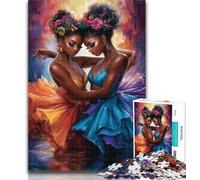 Puzzle 1000 pièces Femme Africaine Puzzle 1000 pièces pour Adultes et Adolescents, Collection d'artistes, Beaux-Arts pour Les 14 Ans et Plus 50x75cm