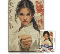 Puzzle 1000 pièces Femme Arts Martiaux Difficile Cadeau d'anniversaire pour Les 14 Ans et Plus (Taille 38x52cm)