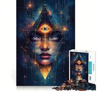 Puzzle 1000 pièces Femme au troisième œil pour Adolescents, Jeu de logique et de Stimulation Cognitive, découpe précise, 50x75cm