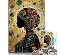 Puzzle 1000 pièces Femme avec Coiffe élaborée pour Adolescents et Adultes, Anti-Stress, défi Difficile, renforce l'amour Entre Couples 38x26cm