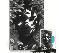 Puzzle 1000 pièces Femme dans Le Feuillage pour Adultes Réfléchissez,entraînez-Vous,jouez,Assemblage Solide,Aucune pièce ne se détache Cadeau Unique pour soulager Le Stress (50x75cm)