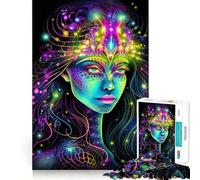 Puzzle 1000 pièces Femme en Transe psychédélique pour Adolescents, Jeu de logique et de détente, découpe précise, Cadeau précieux (38x26cm)