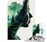 Puzzle 1000 pièces Femme Gardienne de la Terre Jeu éducatif Difficile et Stimulant d'analyse et de logique adapté aux 14 Ans et Plus (38x52cm)