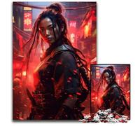 Puzzle 1000 pièces Femme Guerrière Samouraï Puzzles Difficiles pour Adultes Activité Amusante en Famille Défi cérébral Cadeau Parfait pour Adolescent 1000 pièces (75 x 50 cm)
