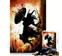 Puzzle 1000 pièces Femme Viking Berserker Défi intellectuel Détente et Confort Découpe précise Cadeau Parfait (50x75cm)