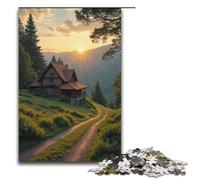 Puzzle 1000 pièces Ferme au Loin Puzzles pour Adultes Puzzle en Bois Jeu Familial 1000 pièces (38 x 26 cm)