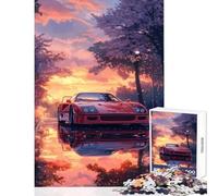 Puzzle 1000 pièces Ferrari F Fleurs de Cerisier Japon Jouet éducatif Idée Cadeau Collection d'artistes Beaux-Arts Format 50x75cm