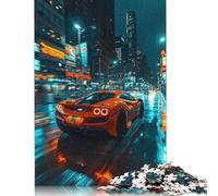 Puzzle 1000 pièces Ferrari F8 néon éclairé, Puzzle carré créatif pour Adultes, Puzzles en Bois, Jeu Stimulant 1000 pièces (75 x 50 cm)