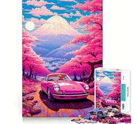 Puzzle 1000 pièces Ferrari Rose Sakura pour Adolescents Jeu de réflexion et de Calme Qualité supérieure Cadeau de Noël (50x75cm)