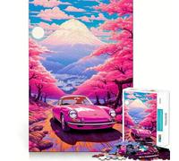 Puzzle 1000 pièces Ferrari Rose Sakura, Puzzle pour Adultes, Cadeau, Jeu de logique, Plaisir Lent, découpe précise, Cadeau élégant (38x26cm)