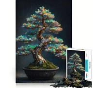 Puzzle 1000 pièces Feuilles d'opale Bonsaï,Bords sans Couture,Jeu de réflexion Amusant,Divertissement idéal pour se détendre,Cadeau Artistique de Noël (38x52cm)