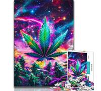 Puzzle 1000 pièces Feuilles psychédéliques pour Adolescents, Jeu Familial Anti-Stress, défi Difficile, Collection d'artistes, Beaux-Arts (75x50cm)