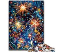 Puzzle 1000 pièces Feux d'artifice Convient aux Enfants de 14 Ans et Plus Jouet intellectuel Jeu éducatif pour Anniversaire et Noël 50x75cm