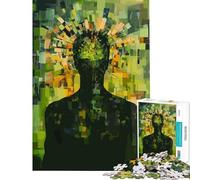 Puzzle 1000 pièces Figure numérique Abstraite Jeu de réflexion Stimulant l'intelligence Jouet addictif Cadeau d'anniversaire défi Difficile (Taille 38x26cm)