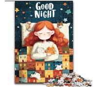 Puzzle 1000 pièces Fille endormie Puzzles 1000 pièces pour Adultes Parfait pour s'amuser en Famille pour Les Anniversaires, Noël 50X75CM