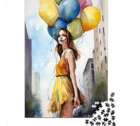 Puzzle 1000 Pièces Fille Joyeuse pour Adultes Unique Décoration Maison Cadeaux 1000 Pièces (75x50cm)