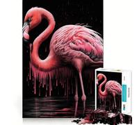 Puzzle 1000 pièces Flamant Rose pour Adultes, Jeu de réflexion et de détente, Design à Assembler, Collection d'art (50x75cm)