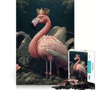 Puzzle 1000 pièces Flamant Rose pour Adultes, Jeu de réflexion et de détente, Design à Assembler, Collection d'art (38x52cm)