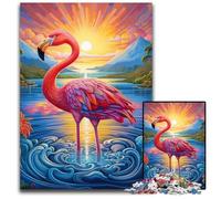 Puzzle 1000 pièces Flamingo, activité ludique et stimulante en Famille, défi cérébral, pour Adolescent 50x75cm / 19,68x29,52 Pouces