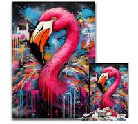 Puzzle 1000 pièces Flamingo Graffiti : Casse-tête Stimulant, activité familiale, décoration intérieure, Cadeau de Noël 50x75cm / 19,68x29,52 Pouces