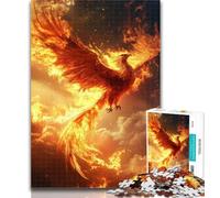 Puzzle 1000 pièces Flamme Phénix Puzzles 1000 pièces pour Adultes Adolescents, entraînez Votre Cerveau et Vos Mains Cadeaux pour Amis et Famille 26x38cm